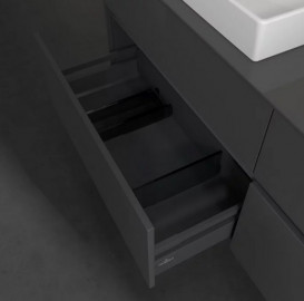 Тумба под раковину Villeroy & Boch Collaro 160х50 см с подсветкой МДФ глянцевый серый C024B0FP