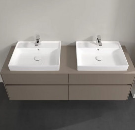 Тумба под раковину Villeroy & Boch Collaro 160х50 см с подсветкой ДСП трюфель серый C024B0VG