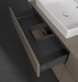 Тумба под раковину Villeroy & Boch Collaro 160х50 см с подсветкой ДСП трюфель серый C024B0VG