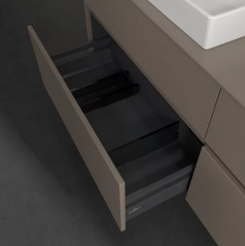 Тумба под раковину Villeroy & Boch Collaro 160х50 см с подсветкой ДСП трюфель серый C024B0VG