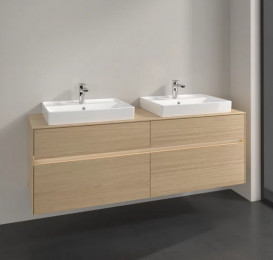 Тумба под раковину Villeroy & Boch Collaro 160х50 см с подсветкой ДСП северный дуб C024B0VJ