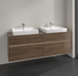 Тумба под раковину Villeroy & Boch Collaro 160х50 см с подсветкой ДСП дуб аризона C024B0VH