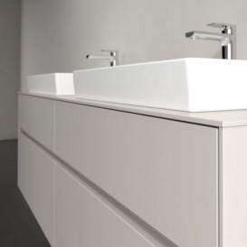 Тумба под раковину Villeroy & Boch Collaro 160х50 см с подсветкой ДСП мягкий серый C024B0VK