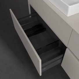 Тумба под раковину Villeroy & Boch Collaro 160х50 см с подсветкой ДСП мягкий серый C024B0VK