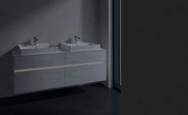 Тумба под раковину Villeroy & Boch Collaro 160х50 см с подсветкой ДСП белое дерево C024B0E8