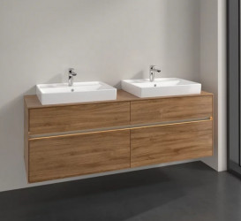 Тумба под раковину Villeroy & Boch Collaro 160х50 см с подсветкой ДСП дуб канзас C024B0RH