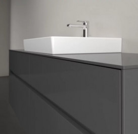 Тумба під раковину Villeroy & Boch Collaro 160х50 см із підсвічуванням МДФ глянсовий сірий C025B0FP