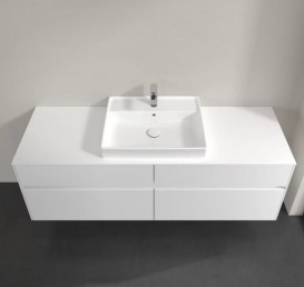 Тумба под раковину Villeroy & Boch Collaro 160х50 см с подсветкой ДСП матовый белый C025B0MS