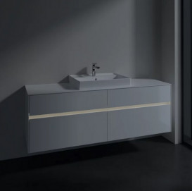 Тумба под раковину Villeroy & Boch Collaro 160х50 см с подсветкой ДСП матовый белый C025B0MS