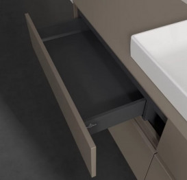 Тумба под раковину Villeroy & Boch Collaro 160х50 см с подсветкой ДСП трюфель серый C025B0VG
