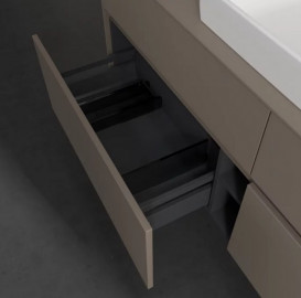 Тумба под раковину Villeroy & Boch Collaro 160х50 см с подсветкой ДСП трюфель серый C025B0VG