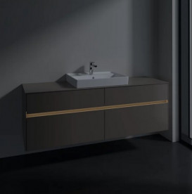 Тумба под раковину Villeroy & Boch Collaro 160х50 см с подсветкой ДСП трюфель серый C025B0VG