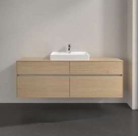 Тумба под раковину Villeroy & Boch Collaro 160х50 см с подсветкой ДСП северный дуб C025B0VJ