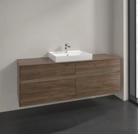 Тумба под раковину Villeroy & Boch Collaro 160х50 см с подсветкой ДСП дуб аризона C025B0VH