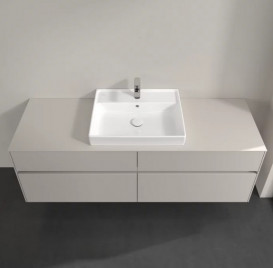 Тумба під раковину Villeroy & Boch Collaro 160х50 см із підсвічуванням ДСП м'який сірий C025B0VK