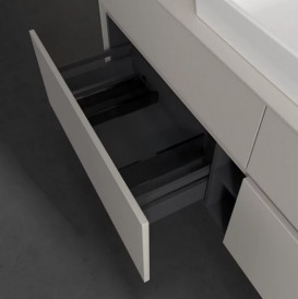 Тумба під раковину Villeroy & Boch Collaro 160х50 см із підсвічуванням ДСП м'який сірий C025B0VK