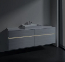 Тумба під раковину Villeroy & Boch Collaro 160х50 см із підсвічуванням ДСП біле дерево C025B0E8