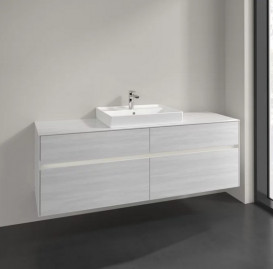 Тумба під раковину Villeroy & Boch Collaro 160х50 см із підсвічуванням ДСП біле дерево C025B0E8