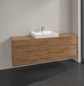 Тумба под раковину Villeroy & Boch Collaro 160х50 см с подсветкой ДСП дуб канзас C025B0RH