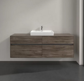 Тумба під раковину Villeroy & Boch Collaro 160х50 см із підсвічуванням ДСП кам'яний дуб C025B0RK