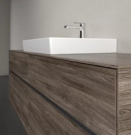 Тумба під раковину Villeroy & Boch Collaro 160х50 см із підсвічуванням ДСП кам'яний дуб C025B0RK