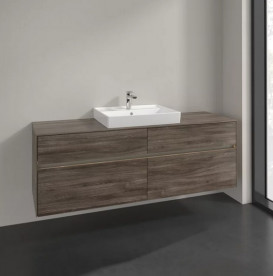 Тумба під раковину Villeroy & Boch Collaro 160х50 см із підсвічуванням ДСП кам'яний дуб C025B0RK