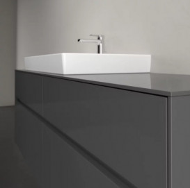 Тумба під раковину Villeroy & Boch Collaro 160х50 см із підсвічуванням МДФ глянсовий сірий C026B0FP