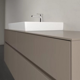 Тумба под раковину Villeroy & Boch Collaro 160х50 см с подсветкой ДСП трюфель серый C026B0VG