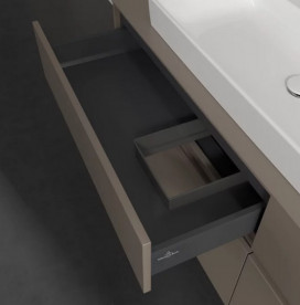 Тумба под раковину Villeroy & Boch Collaro 160х50 см с подсветкой ДСП трюфель серый C026B0VG