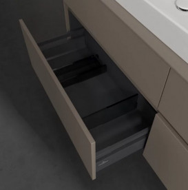 Тумба под раковину Villeroy & Boch Collaro 160х50 см с подсветкой ДСП трюфель серый C026B0VG