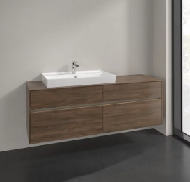 Тумба под раковину Villeroy & Boch Collaro 160х50 см с подсветкой ДСП дуб аризона C026B0VH