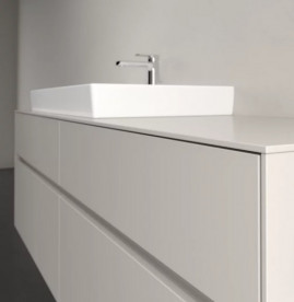 Тумба під раковину Villeroy & Boch Collaro 160х50 см із підсвічуванням ДСП м'який сірий C026B0VK