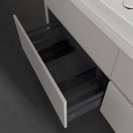 Тумба під раковину Villeroy & Boch Collaro 160х50 см із підсвічуванням ДСП м'який сірий C026B0VK