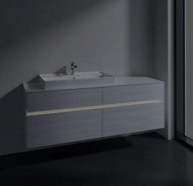 Тумба під раковину Villeroy & Boch Collaro 160х50 см із підсвічуванням ДСП біле дерево C026B0E8