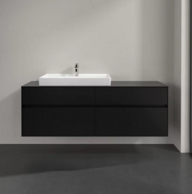 Тумба під раковину Villeroy & Boch Collaro 160х50 см із підсвічуванням МДФ чорний матовий лак C026B0PD