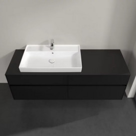 Тумба під раковину Villeroy & Boch Collaro 160х50 см із підсвічуванням МДФ чорний матовий лак C026B0PD