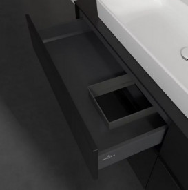 Тумба під раковину Villeroy & Boch Collaro 160х50 см із підсвічуванням МДФ чорний матовий лак C026B0PD