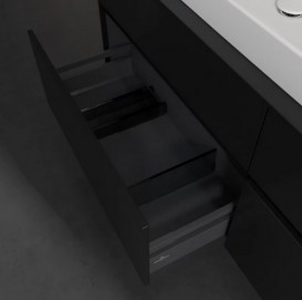 Тумба під раковину Villeroy & Boch Collaro 160х50 см із підсвічуванням МДФ чорний матовий лак C026B0PD