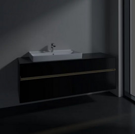 Тумба під раковину Villeroy & Boch Collaro 160х50 см із підсвічуванням МДФ чорний матовий лак C026B0PD