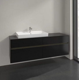 Тумба під раковину Villeroy & Boch Collaro 160х50 см із підсвічуванням МДФ чорний матовий лак C026B0PD