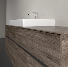 Тумба под раковину Villeroy & Boch Collaro 160х50 см с подсветкой ДСП каменный дуб C026B0RK