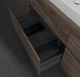 Тумба под раковину Villeroy & Boch Collaro 160х50 см с подсветкой ДСП каменный дуб C026B0RK