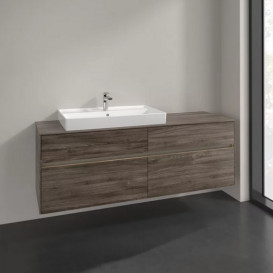 Тумба под раковину Villeroy & Boch Collaro 160х50 см с подсветкой ДСП каменный дуб C026B0RK