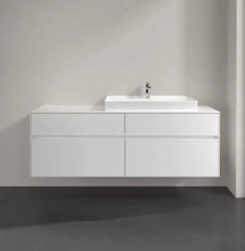 Тумба под раковину Villeroy & Boch Collaro 160х50 см с подсветкой МДФ глянцевый белый C027B0DH