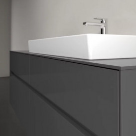 Тумба под раковину Villeroy & Boch Collaro 160х50 см с подсветкой МДФ глянцевый серый C027B0FP