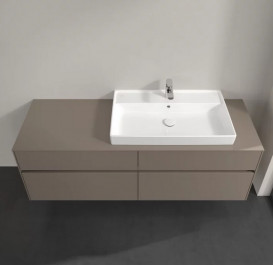 Тумба под раковину Villeroy & Boch Collaro 160х50 см с подсветкой ДСП трюфель серый C027B0VG