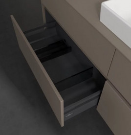 Тумба под раковину Villeroy & Boch Collaro 160х50 см с подсветкой ДСП трюфель серый C027B0VG