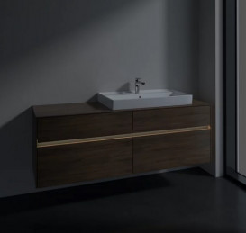 Тумба под раковину Villeroy & Boch Collaro 160х50 см с подсветкой ДСП дуб аризона C027B0VH