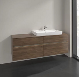 Тумба под раковину Villeroy & Boch Collaro 160х50 см с подсветкой ДСП дуб аризона C027B0VH