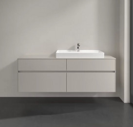 Тумба під раковину Villeroy & Boch Collaro 160х50 см із підсвічуванням ДСП м'який сірий C027B0VK